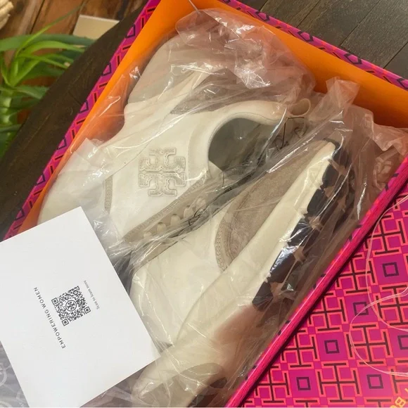 Tory Burch Cream and Tan Athletic Shoes - Picture 7 of 7